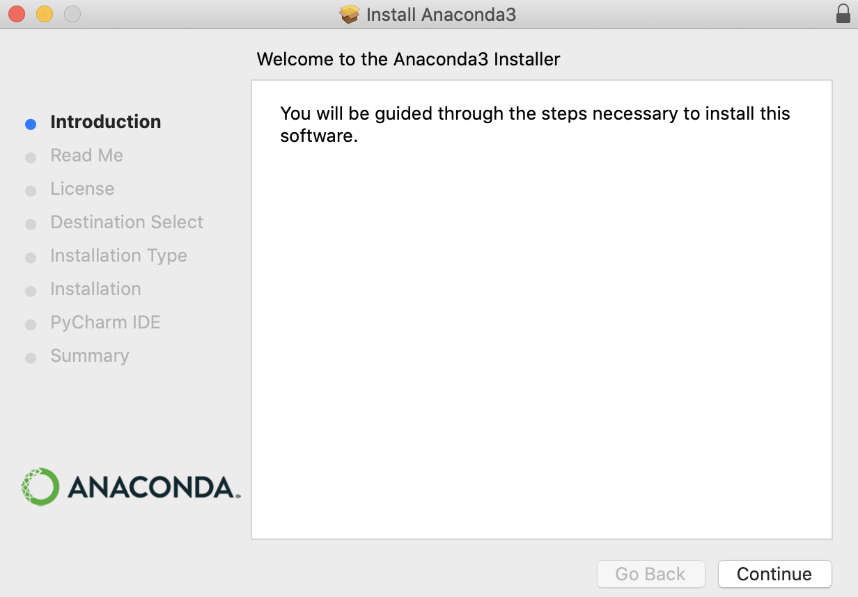 steps to install anaconda for mac